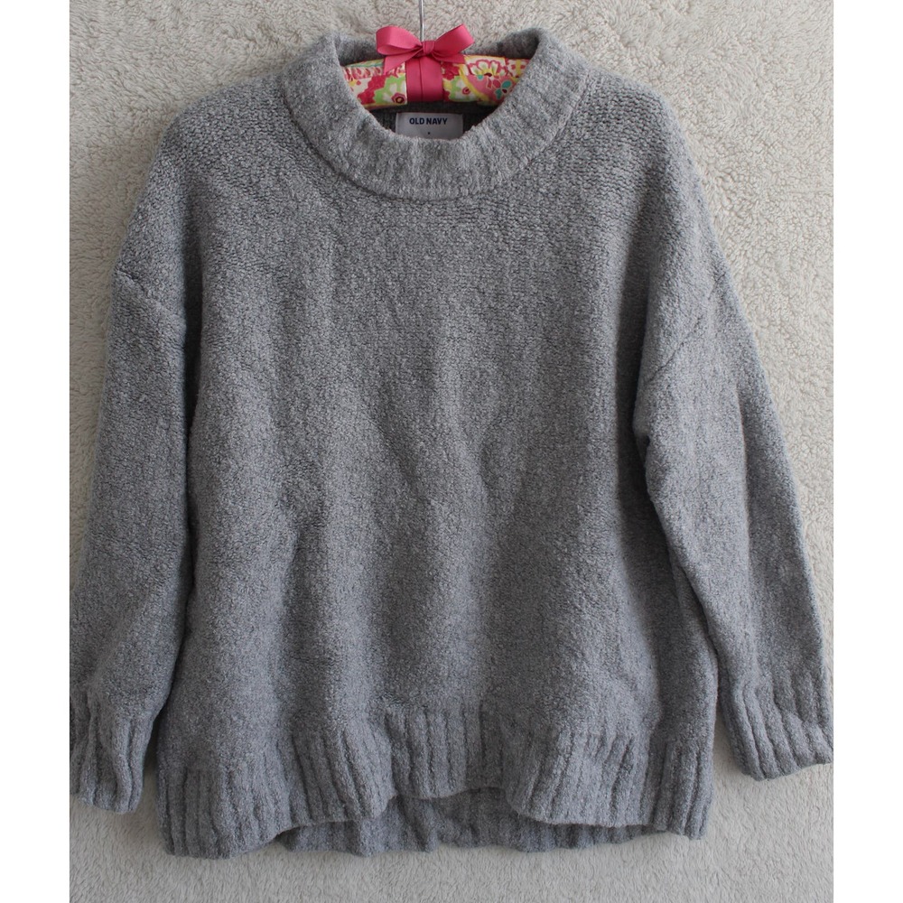 Old Navy Oversized Long Sleeve Sweater in Gray, Women's Size Medium